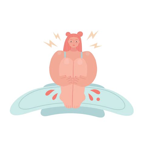 Woman struggle from strong abdominal and stomachache pain during