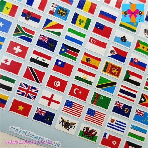 254 Flags of the World Stickers - 3 Sizes