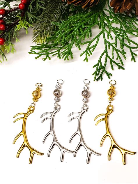 Antler Ornaments Deer Antler Christmas Ornaments in Bright - Etsy