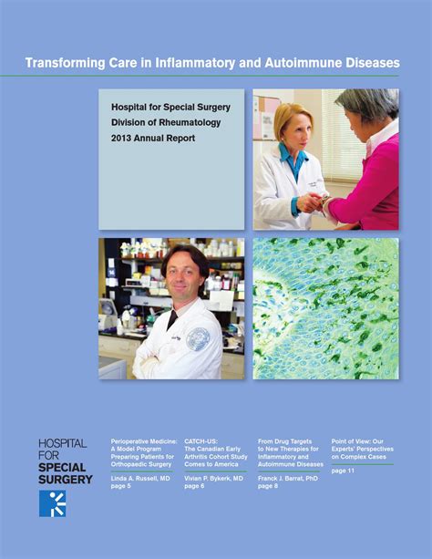 Hss Rheumatology Annual Report 2013 By Hospital For Special Surgery Issuu