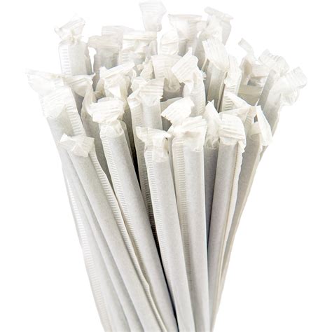 775″ Wrapped Jumbo Natural Straws Compostable Source