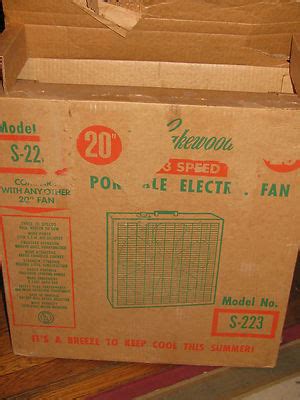 Vintage Lakewood Inch Model S Box Fan Metal Frame Nice Speed