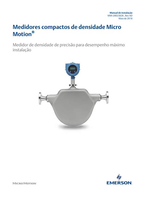 Micro Motion Medidores Compactos De Densidade Compact Density Meter 100