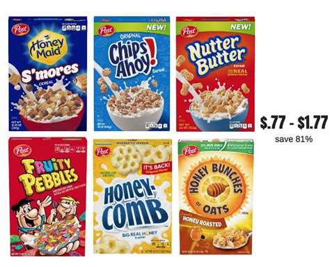 Post Honeycomb, Chips Ahoy & NutterButter Cereals Just $.77 Other Post ...