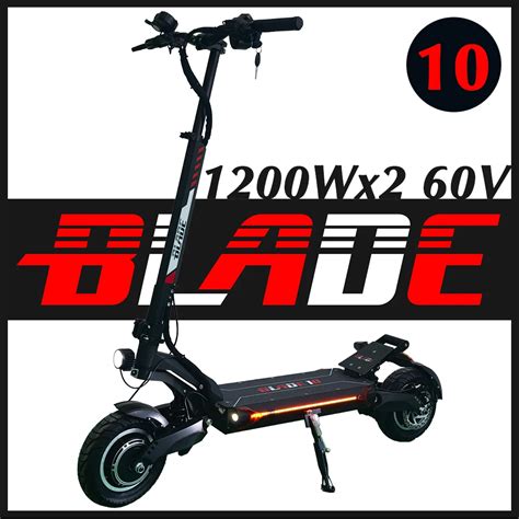 Patinete El Ctrico Blade 10 Scooter Con Motor Dual De 60V 2x1200W