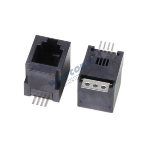 Vertical Mount Rj11 4p4c Smtsmd Modular Jack Connector Wayconn