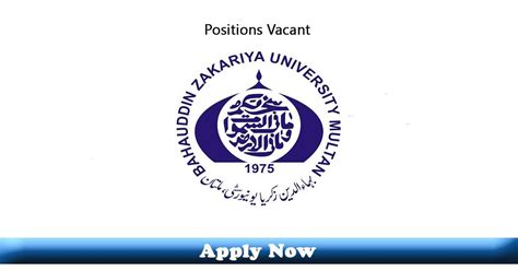 Jobs in Bahauddin Zakariya University Multan 2019 Apply Now - Latest ...