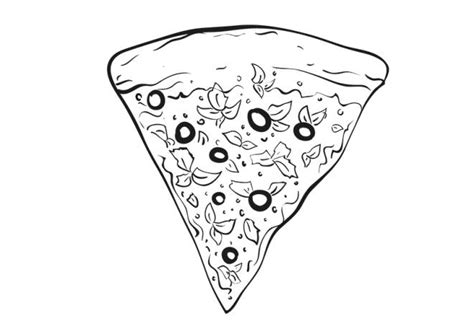 Coloriage Tranche De Pizza Margarita Olives Dessin Gratuit Imprimer