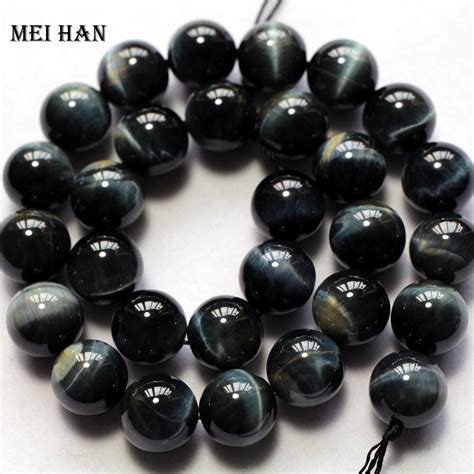 Meihan Strand Set Natural Mm Hawk S Eye Smooth Round Loose Beads