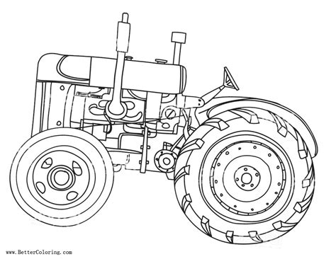 Old Tractor Coloring Pages - Free Printable Coloring Pages