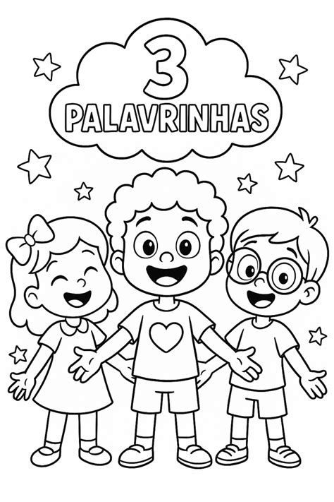 Desenho 3 Palavrinhas Para Imprimir