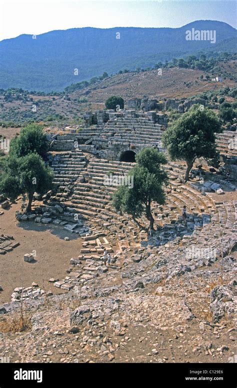 The Ruins Of The Amphitheater Theatre Theater In Kaunos Caunus Caunos