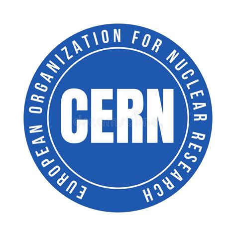 CERN European Organization For Nuclear Research Symbol Icon Stock