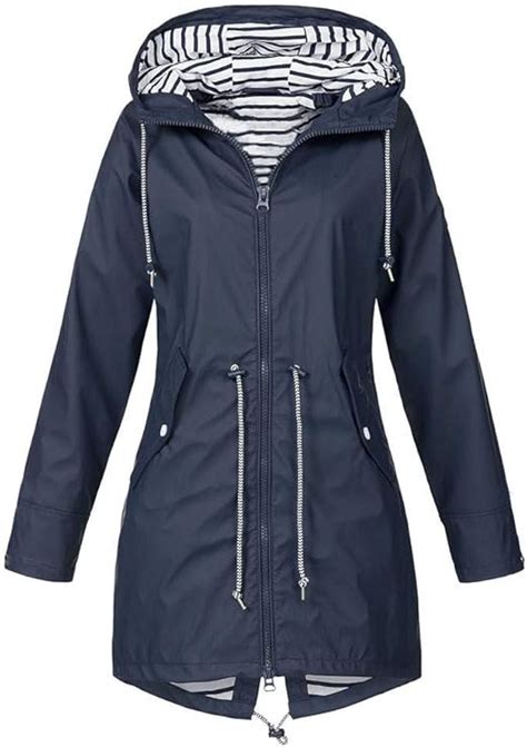 Imperm Able Blouson Capuche Femme Ponchon De Pluie Veste De Pluie