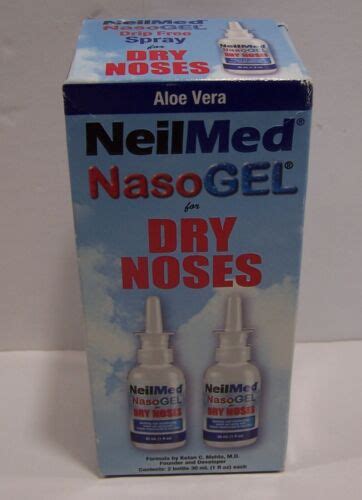 Neilmed Nasogel For Dry Noses Drip Free Gel Spray 1 Fl Oz Each 2 Pack