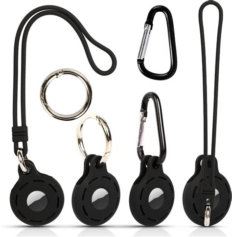 Zeuku 4 Pack Holder Compatible With Apple Air Tag Silicone Keychain