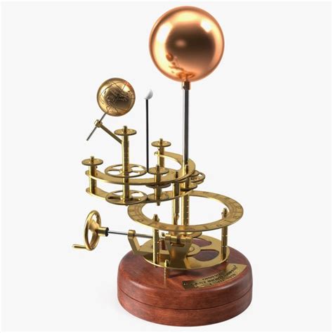 Modelo D Antique Brass Orrery Solar System Rigged Turbosquid