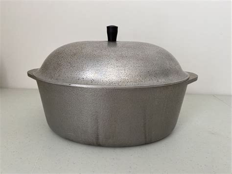 Hammercraft Club Hammered Aluminum Oval Roaster Dutch Oven Vintage EBay