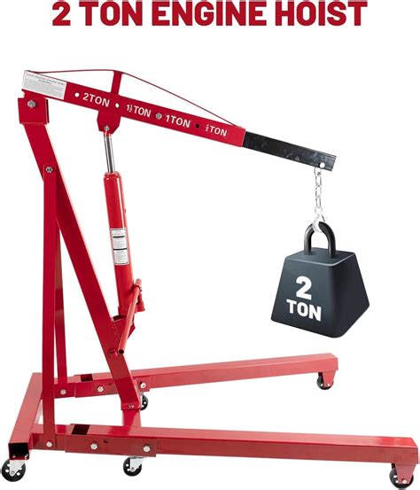 Biosp 2 Ton 4000lb Folding Engine Motor Hoist Stands Heavy Duty