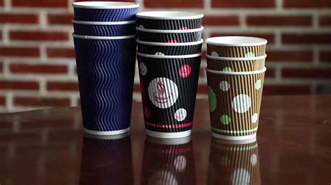 Gold Foil Stamping Black Coffee Cup Disposable Cup Takeaway Double Wall