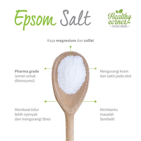 Jual Epsom Salt Garam Inggris Magnesium Sulfate MgSO4 500 Gr Food