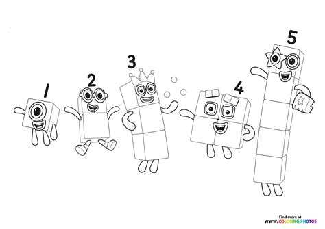 Numberblocks - Coloring Pages for kids | 100% free print or download