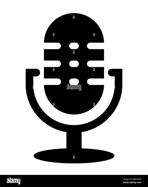 Icono De Micrófono De Medios De Radio Podcast O Ilustración Vectorial