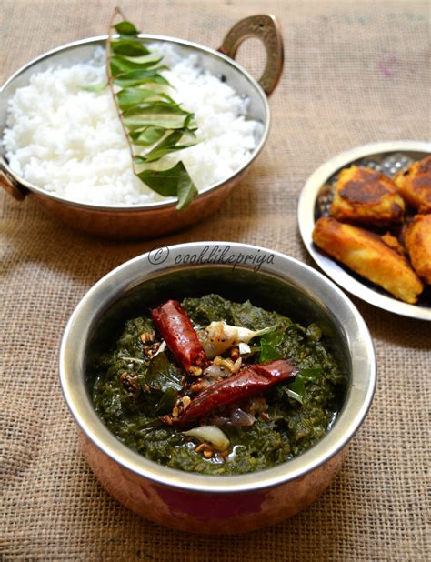 Cook Like Priya Mulai Keerai Masiyal Amarnath Leaves Curry