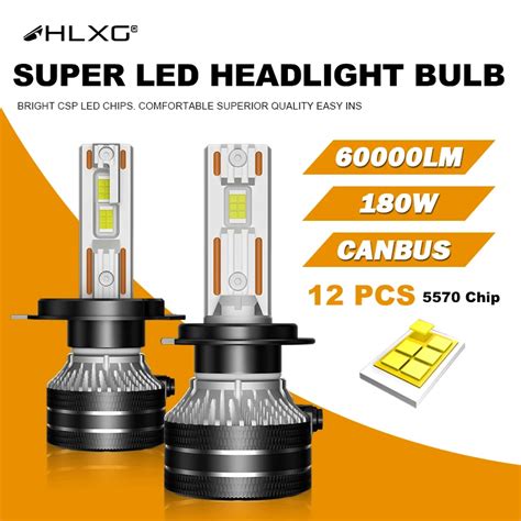 180W 60000LM H1 Canbus Led Bulbs Turbo LED H7 H4 H11 HB3 9005 HB4 9006