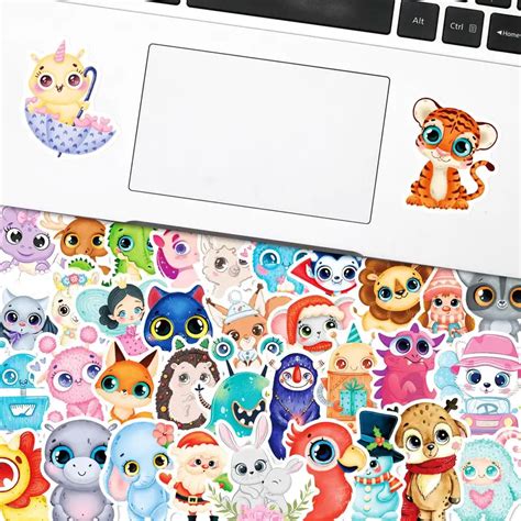 Cute Cartoon Big Eyes Cute Stickers Small Animals Puzzle Temu Australia