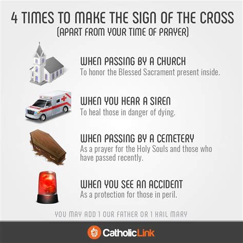 Infographic Times To Make The Sign Of The Cross Catholic Link