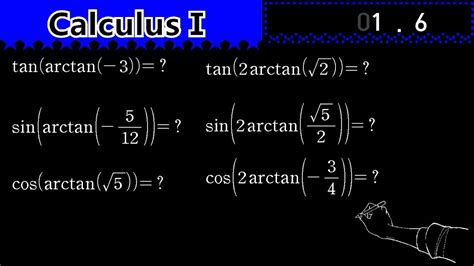 역삼각함수 Arctan와 삼각함수 Sin Cos Tan의 합성 Cal0106 Inverse Function 배각공식