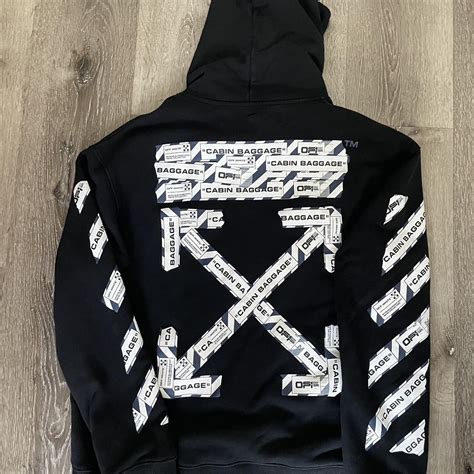 Offwhite cabin baggage hoodie Size medium In good... - Depop