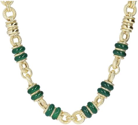 Judith Ripka Verona 14K Gold Clad Gemstone Necklace 60 0g ShopStyle