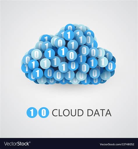 Binary Big Data Cloud Concept Royalty Free Vector Image