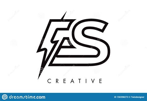 Parafuso De Logo Design With Lighting Thunder Da Letra Do Es Logotipo