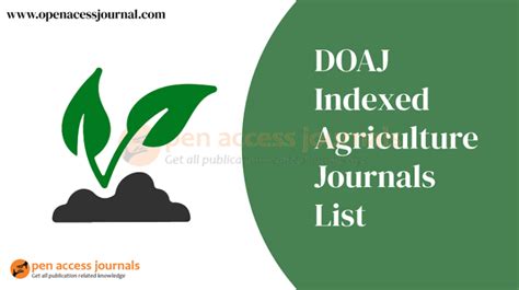 DOAJ Indexed Agriculture Journals List » Open access journals