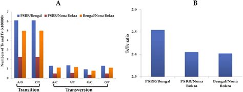 Number Of Substitutions Types A And Ts Transitiontv Transversion