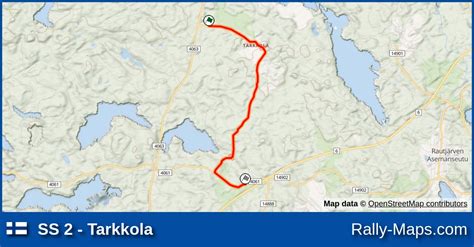 SS 2 Tarkkola Stage Map Imatra 40 Vuotis Juhlaralli 2003 F CUP