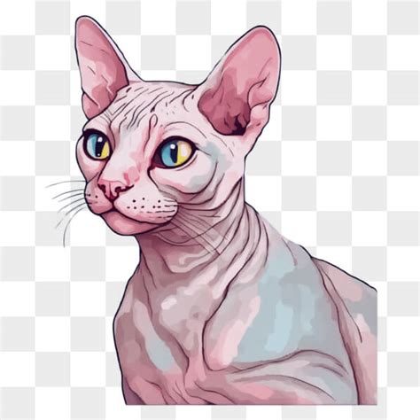 Download Beautiful White Pygmy Cat with Blue Eyes Cartoons Online - Creative Fabrica