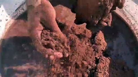 Rich Gritty Huge Red Dirt Sand Cement Water Crumble Cr ASMR Chunks