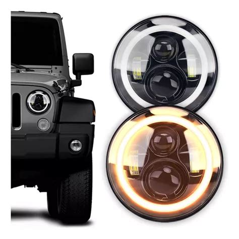 Kit 2 Farol Angel Eyes Defender Jeep Troller Fusca Kombi Led Frete grátis