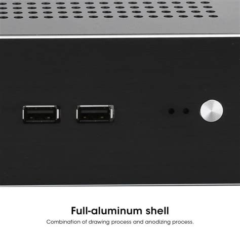 Duokon HTPC ITX G60S Châssis HTPC Boîtier MiniITX d Alimentation DC