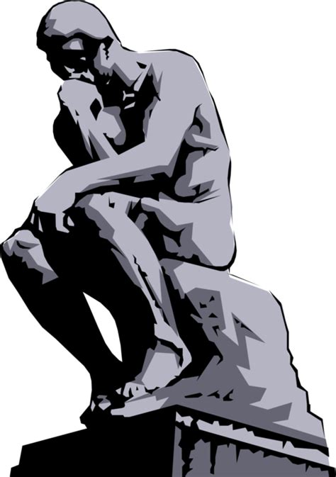 The Thinker Auguste Rodin Vector Image