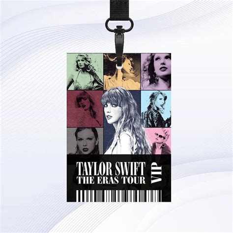 Taylor Swift The Eras 2024 Tour Lanyard Card Pase De Espectáculo Vip