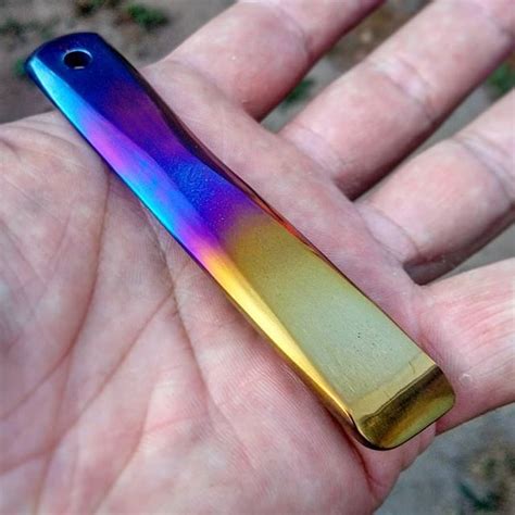 An Another Experiment This Time Heat Anodizing A Titanium Pry I Know