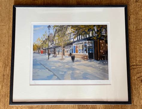 The Shops, Bournville (Giclee Print) (framed) – Purple Gallery