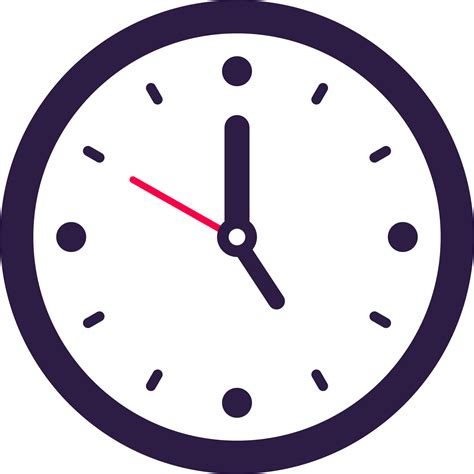 Clock Icon In Flat Design Style Analog Time Signs Illustration