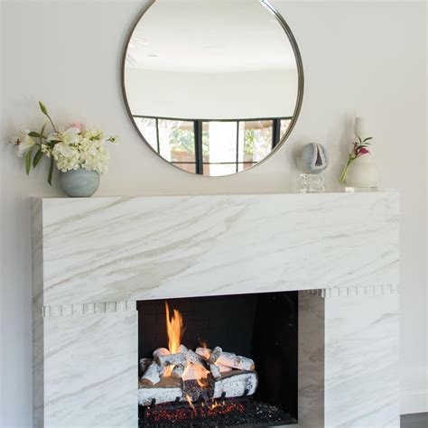 Elegant Calacatta Luccicoso Marble Fireplace