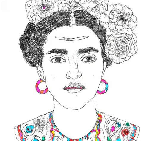 Desenhos De Frida Kahlo Para Imprimir E Colorir